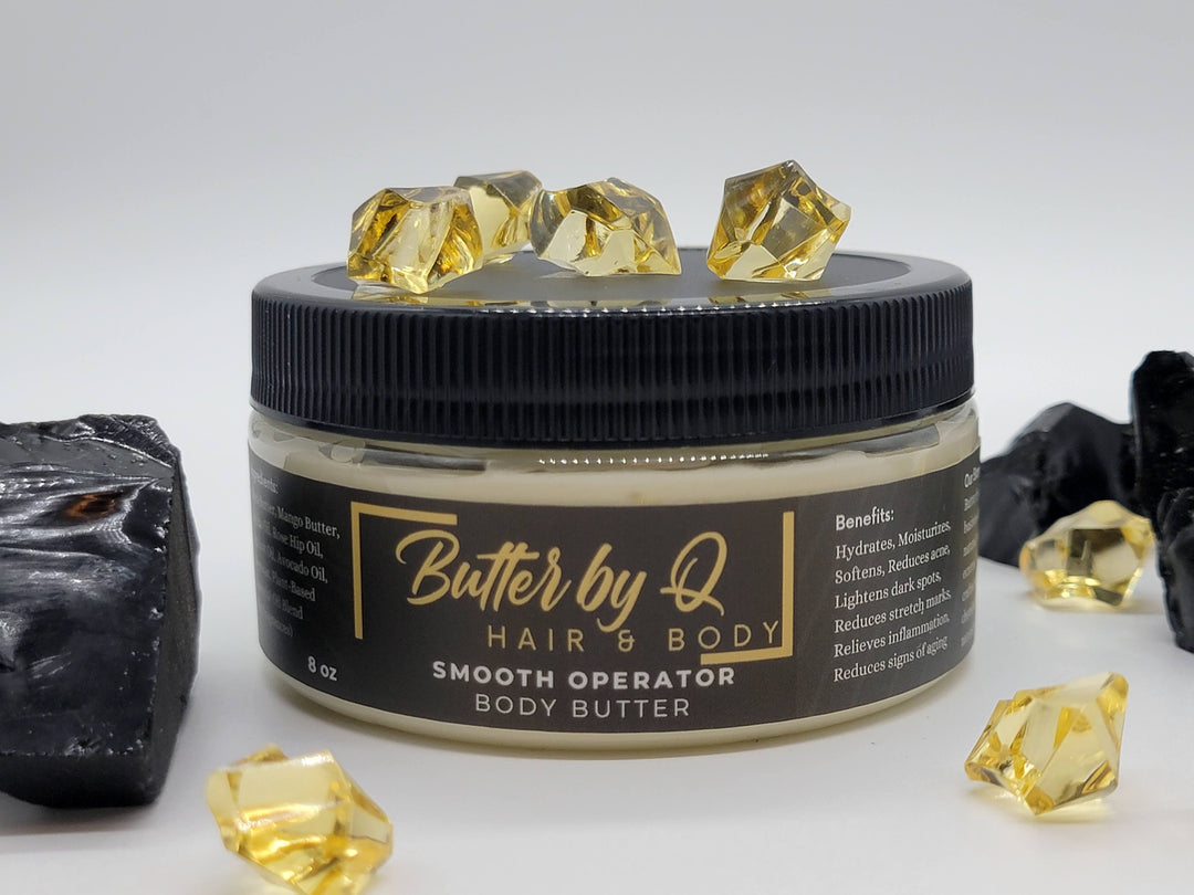 Smooth Operator Body Butter for men & women with warm herbaceous undertones & natural aromas of an exotic deciduous forest. 